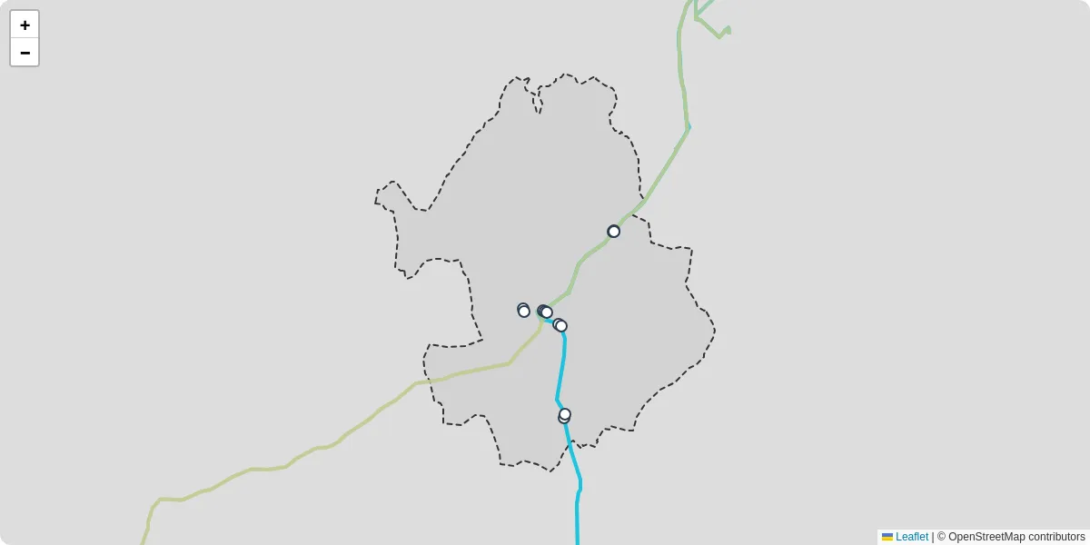 Carte du réseau de transport en commun à Matignon - lignes de bus et arrêts
