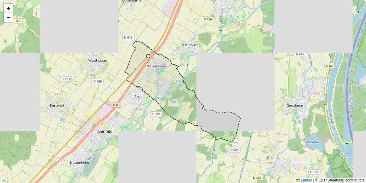 Carte du réseau de transport en commun à Matzenheim - lignes de bus et arrêts