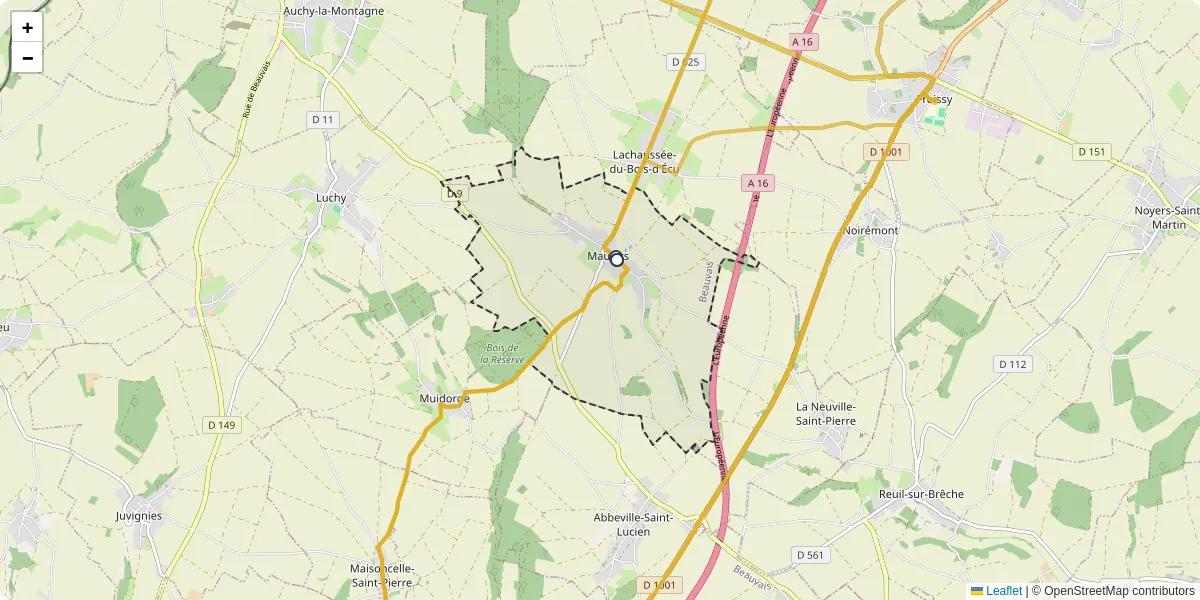 Carte du réseau de transport en commun à Maulers - lignes de bus et arrêts