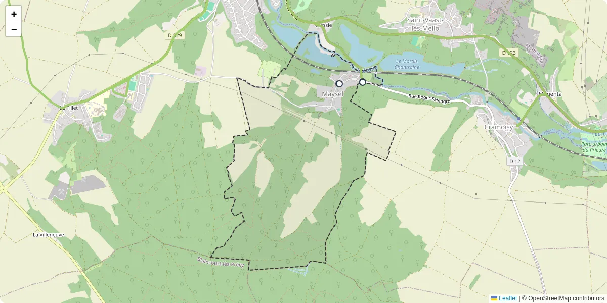 Carte du réseau de transport en commun à Maysel - lignes de bus et arrêts