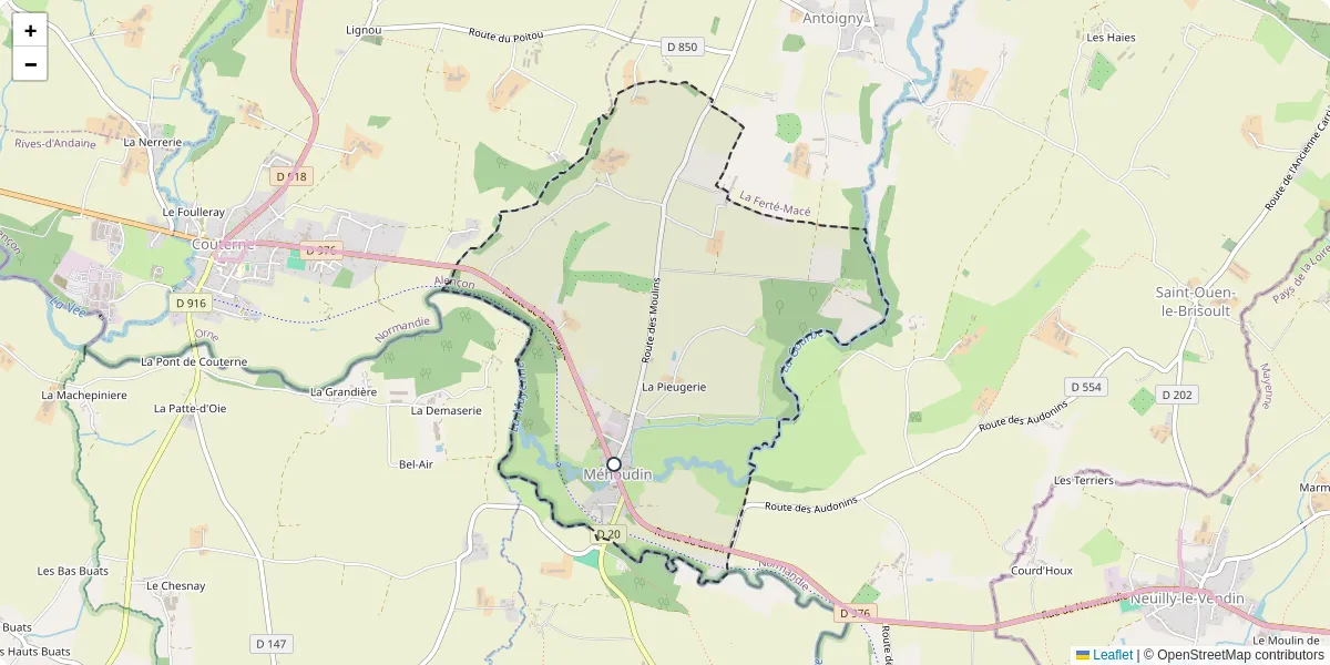 Carte du réseau de transport en commun à Méhoudin - lignes de bus et arrêts
