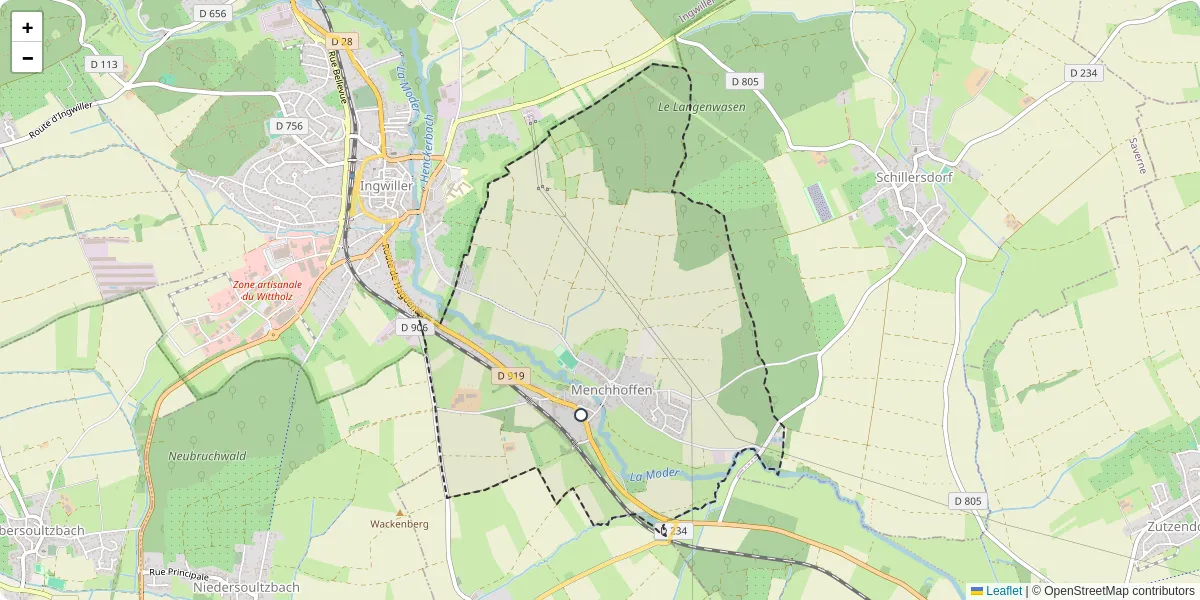 Carte du réseau de transport en commun à Menchhoffen - lignes de bus et arrêts