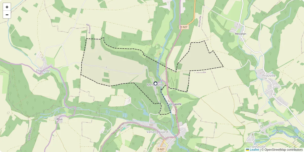 Carte du réseau de transport en commun à Menouville - lignes de bus et arrêts