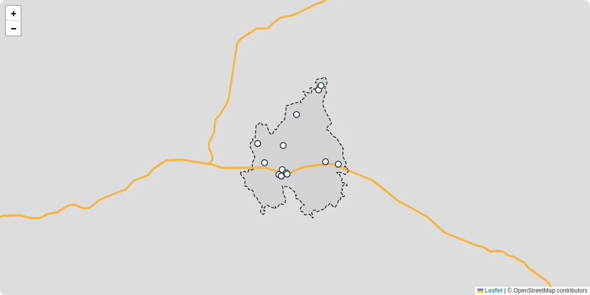Carte du réseau de transport en commun à Mesvres - lignes de bus et arrêts