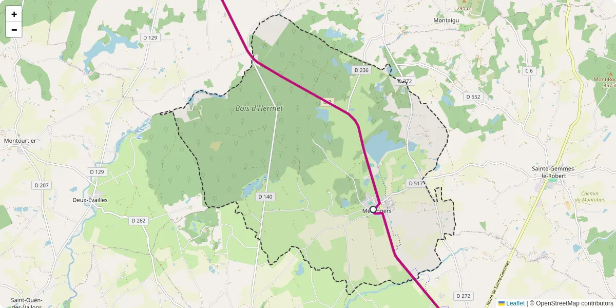 Carte du réseau de transport en commun à Mézangers - lignes de bus et arrêts