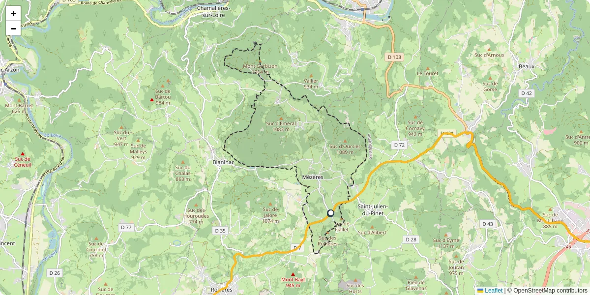 Carte du réseau de transport en commun à Mézères - lignes de bus et arrêts
