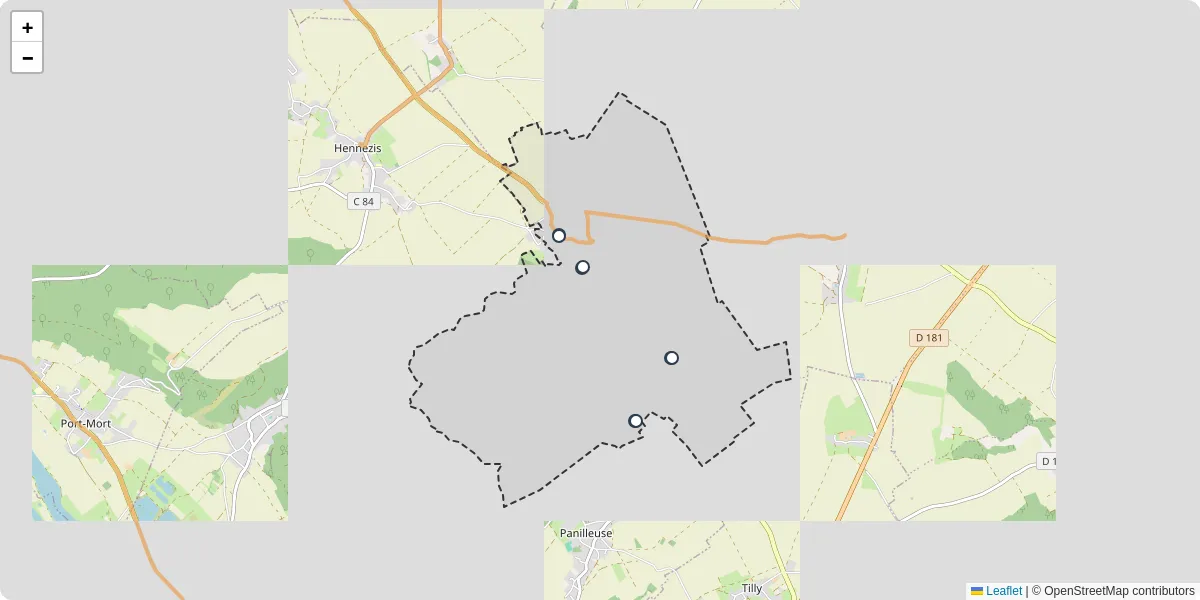 Carte du réseau de transport en commun à Mézières-en-Vexin - lignes de bus et arrêts