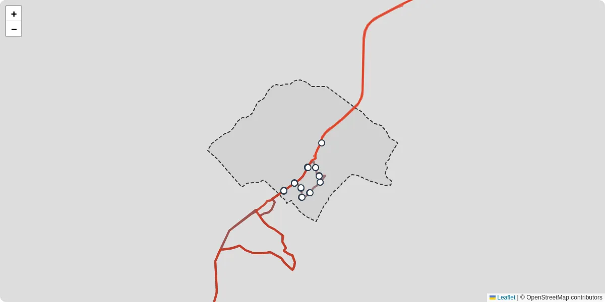 Carte du réseau de transport en commun à Mireval - lignes de bus et arrêts