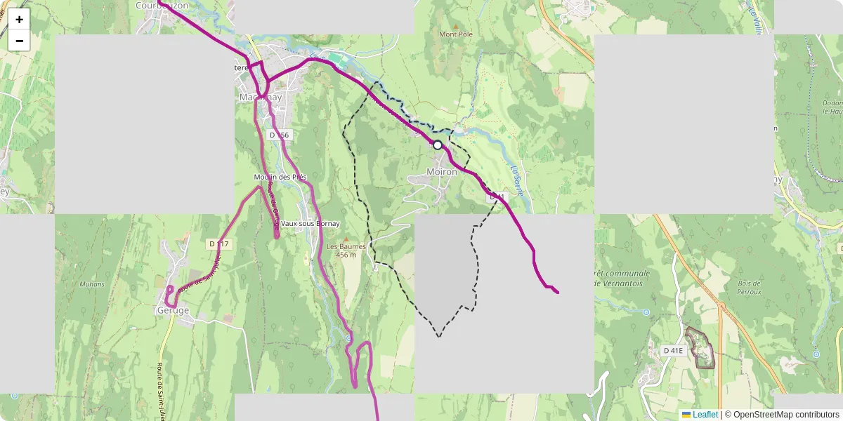 Carte du réseau de transport en commun à Moiron - lignes de bus et arrêts