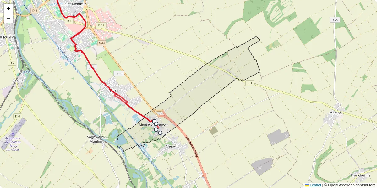 Carte du réseau de transport en commun à Moncetz-Longevas - lignes de bus et arrêts