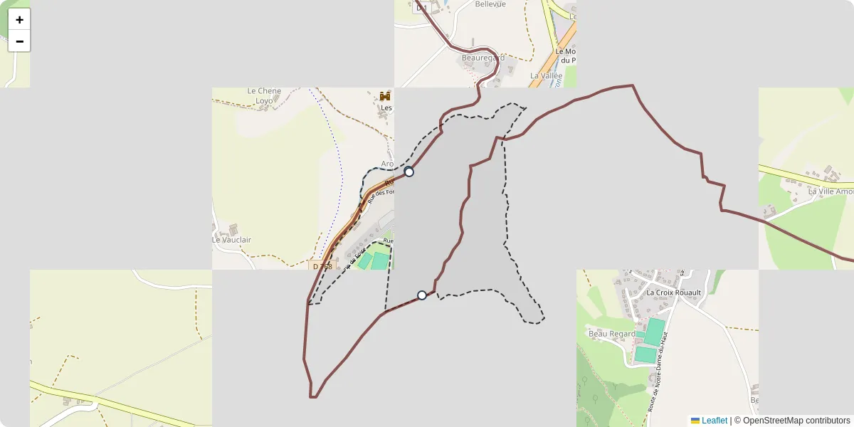 Carte du réseau de transport en commun à Moncontour - lignes de bus et arrêts