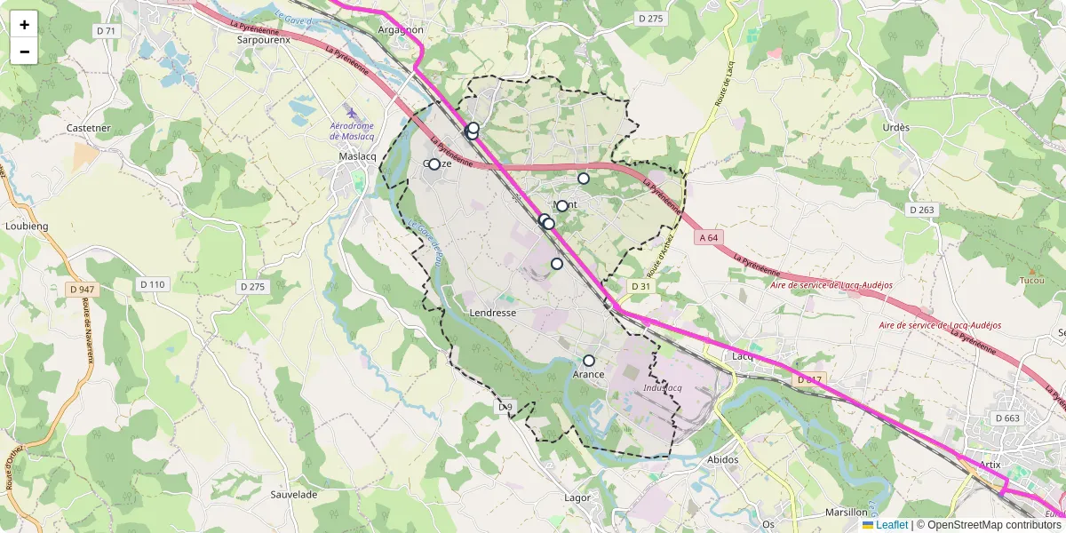 Carte du réseau de transport en commun à Mont - lignes de bus et arrêts