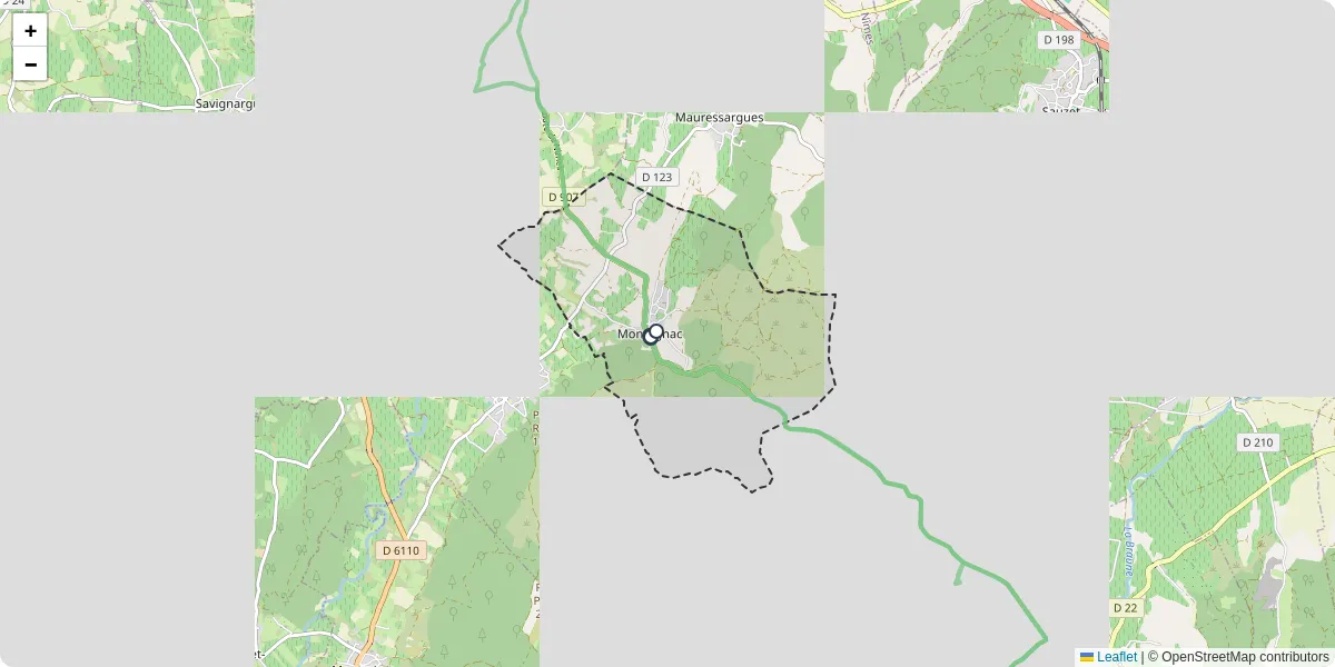Carte du réseau de transport en commun à Montagnac - lignes de bus et arrêts