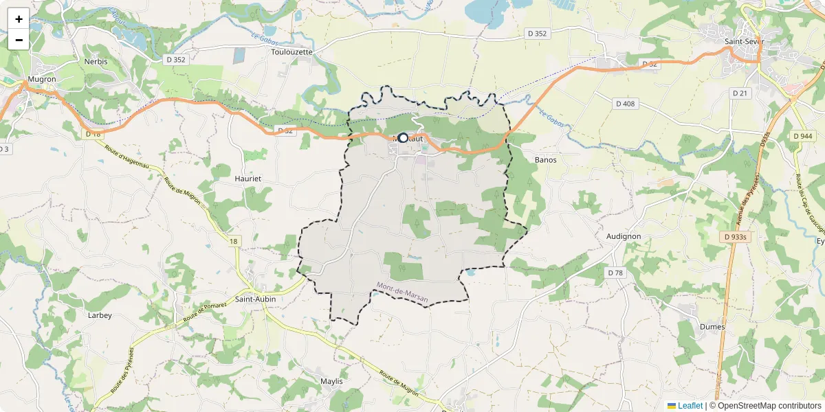 Carte du réseau de transport en commun à Montaut - lignes de bus et arrêts