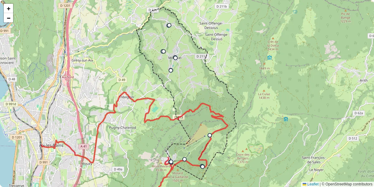 Carte du réseau de transport en commun à Montcel - lignes de bus et arrêts