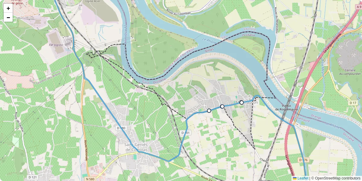Carte du réseau de transport en commun à Montfaucon - lignes de bus et arrêts