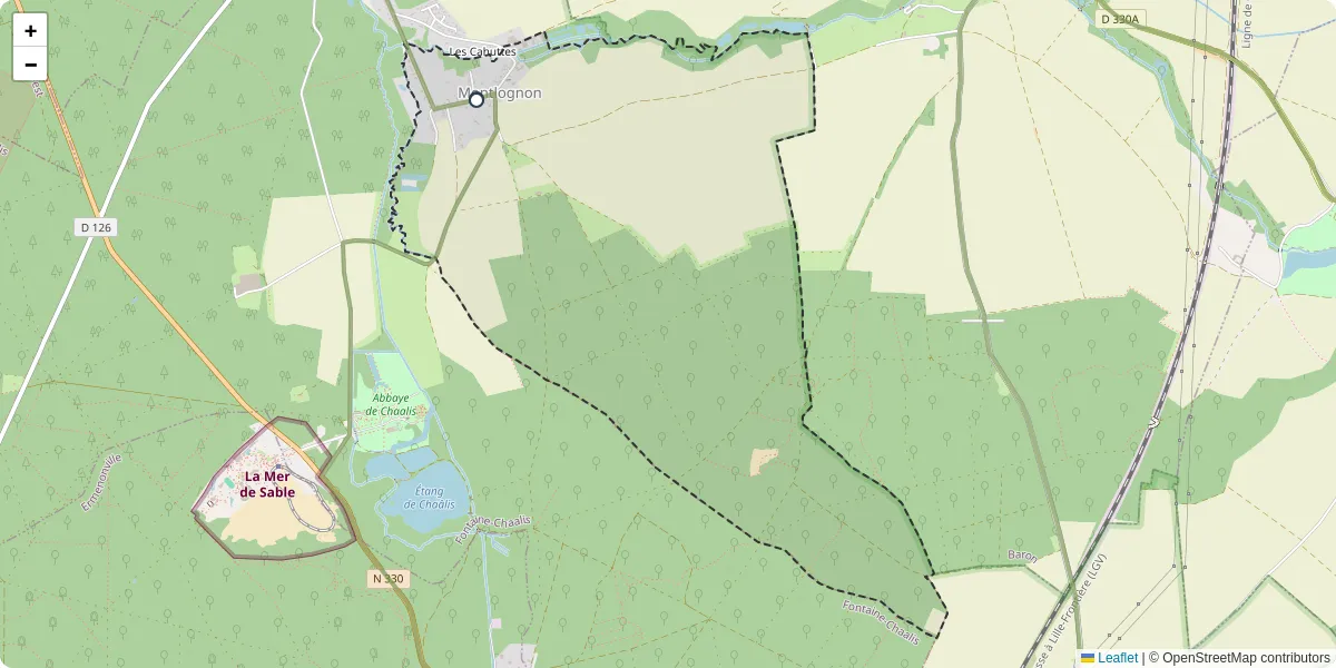 Carte du réseau de transport en commun à Montlognon - lignes de bus et arrêts