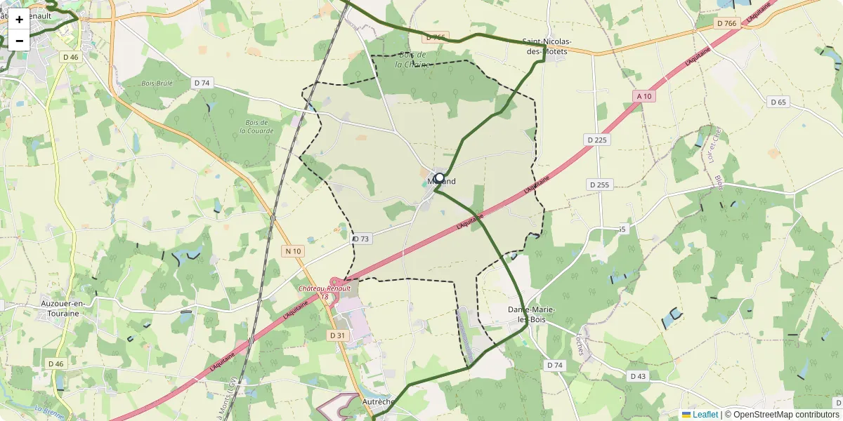 Carte du réseau de transport en commun à Morand - lignes de bus et arrêts