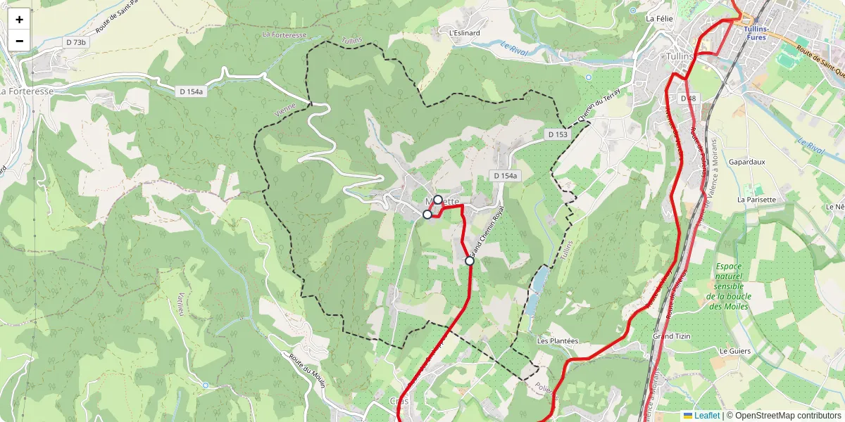 Carte du réseau de transport en commun à Morette - lignes de bus et arrêts