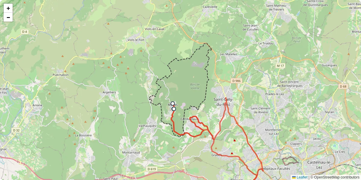 Carte du réseau de transport en commun à Murles - lignes de bus et arrêts