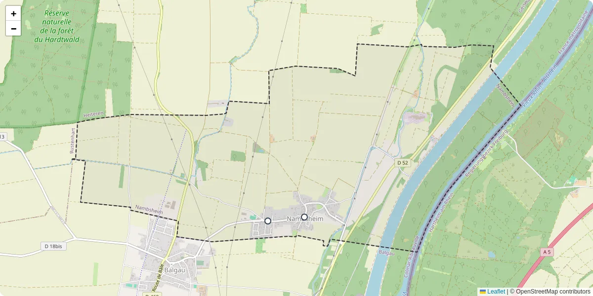 Carte du réseau de transport en commun à Nambsheim - lignes de bus et arrêts