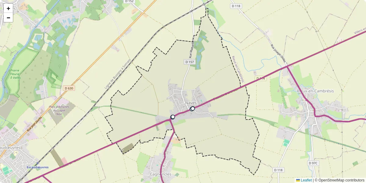 Carte du réseau de transport en commun à Naves - lignes de bus et arrêts
