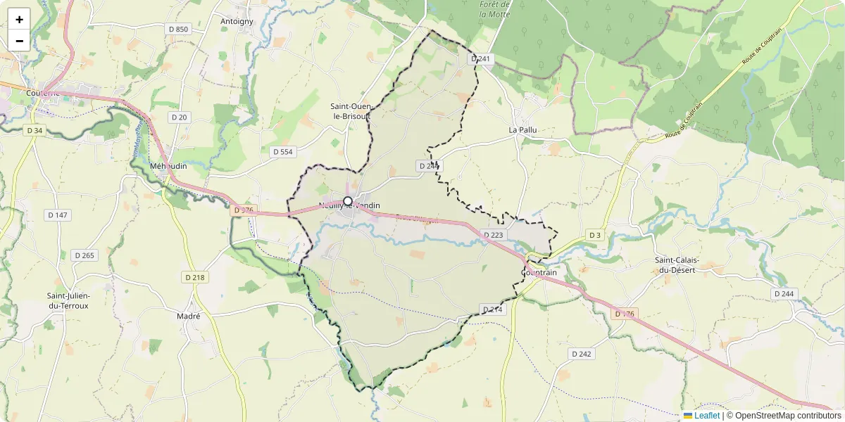Carte du réseau de transport en commun à Neuilly-le-Vendin - lignes de bus et arrêts