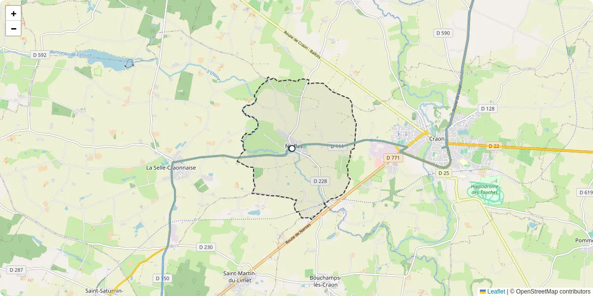 Carte du réseau de transport en commun à Niafles - lignes de bus et arrêts