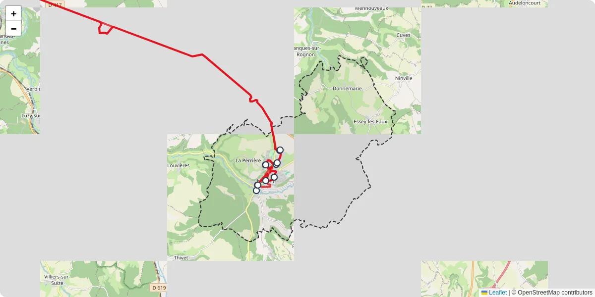 Carte du réseau de transport en commun à Nogent - lignes de bus et arrêts