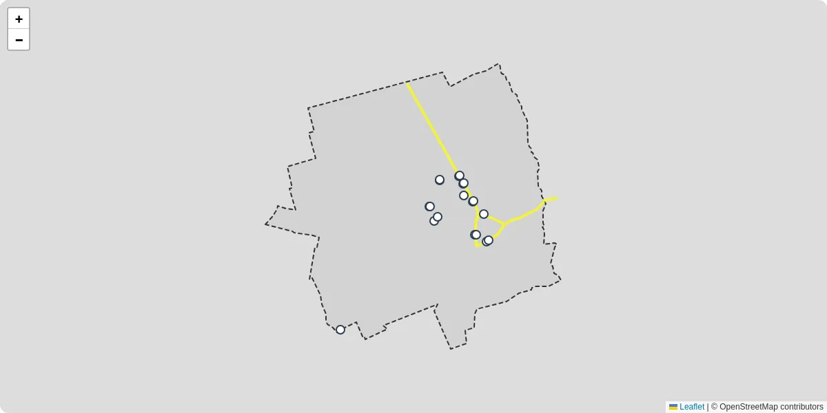 Carte du réseau de transport en commun à Offranville - lignes de bus et arrêts