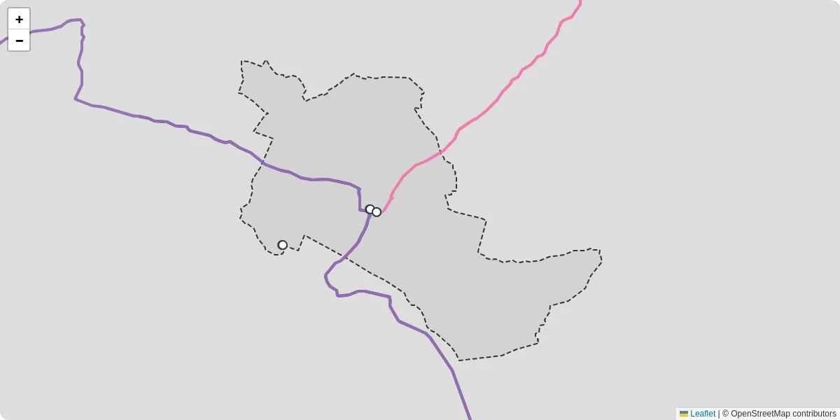 Carte du réseau de transport en commun à Olonzac - lignes de bus et arrêts