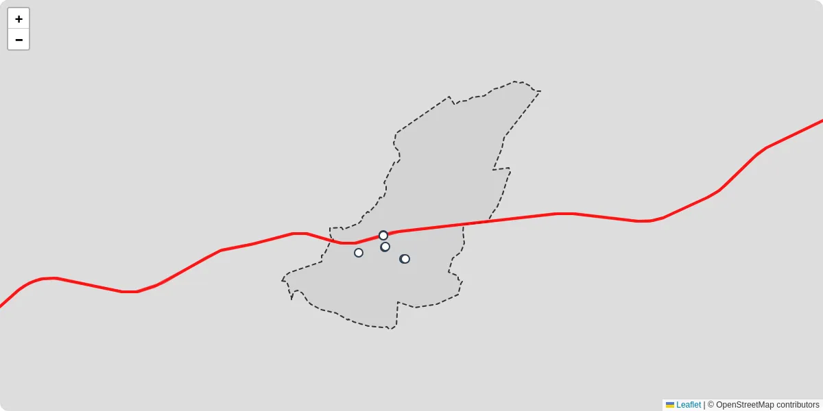Carte du réseau de transport en commun à Orchamps - lignes de bus et arrêts