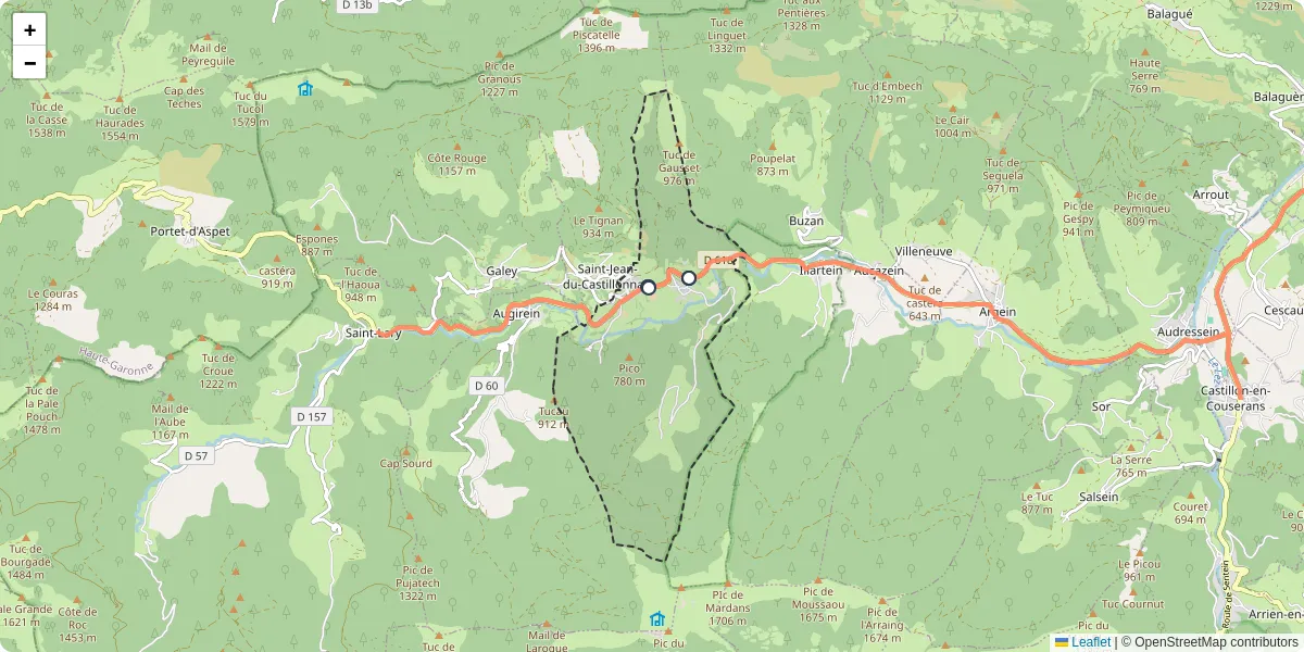 Carte du réseau de transport en commun à Orgibet - lignes de bus et arrêts
