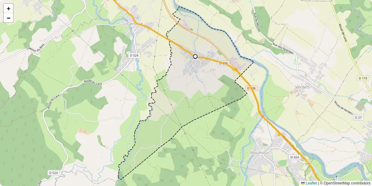 Carte du réseau de transport en commun à Orin - lignes de bus et arrêts