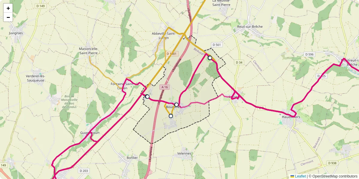 Carte du réseau de transport en commun à Oroër - lignes de bus et arrêts