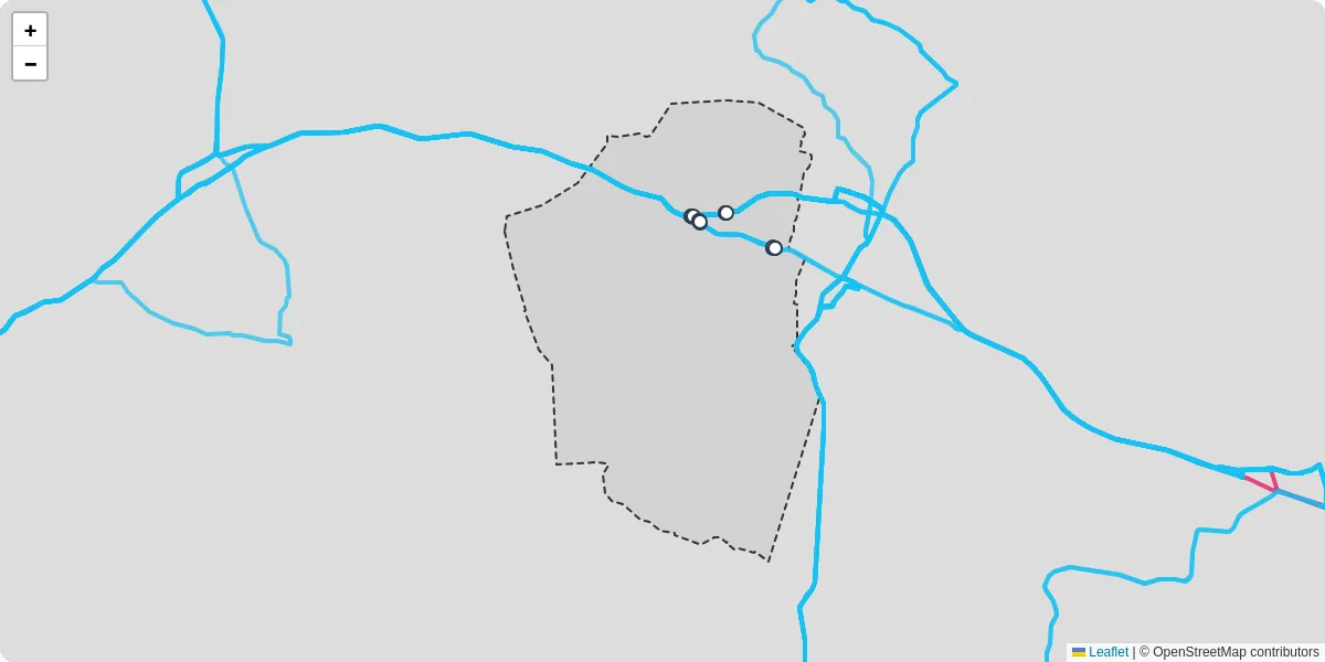 Carte du réseau de transport en commun à Paradou - lignes de bus et arrêts