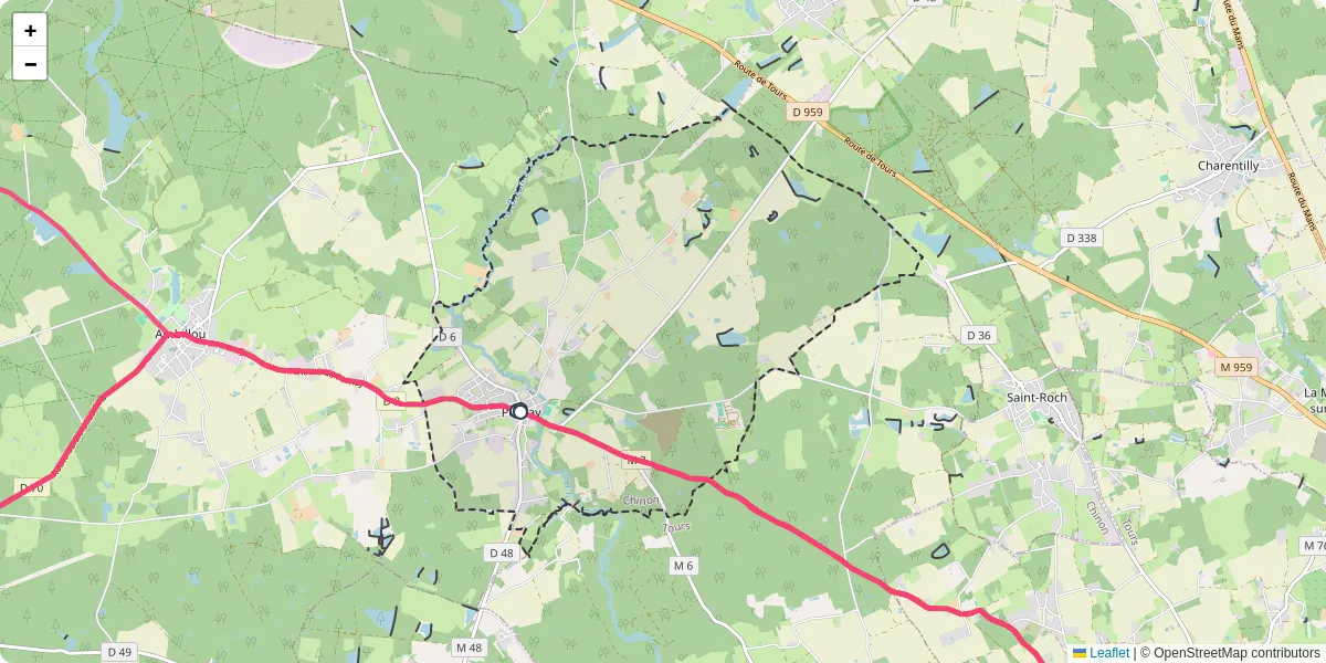 Carte du réseau de transport en commun à Pernay - lignes de bus et arrêts