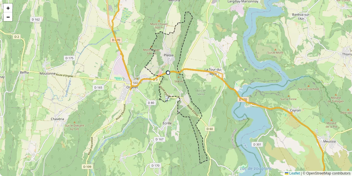 Carte du réseau de transport en commun à Plaisia - lignes de bus et arrêts