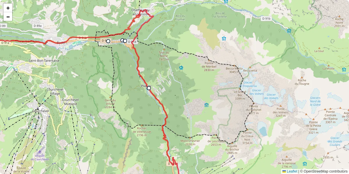 Carte du réseau de transport en commun à Planay - lignes de bus et arrêts