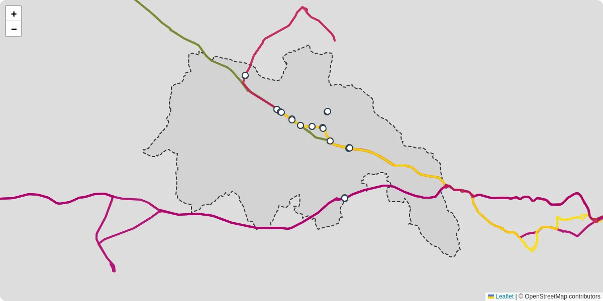 Carte du réseau de transport en commun à Plonéis - lignes de bus et arrêts