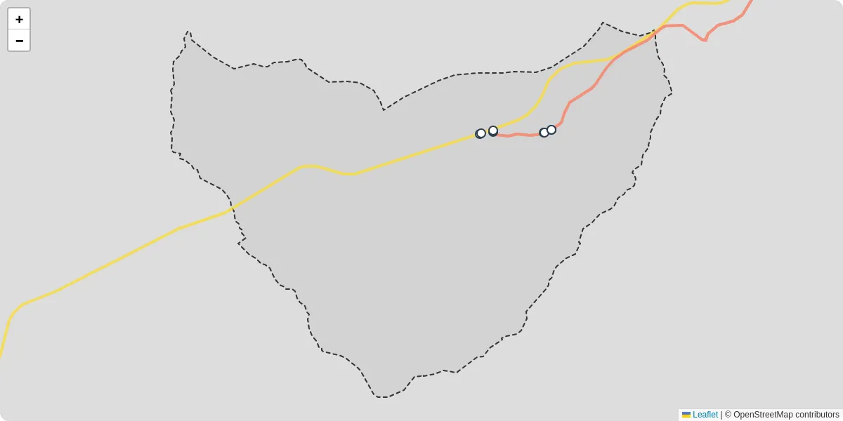 Carte du réseau de transport en commun à Pomas - lignes de bus et arrêts