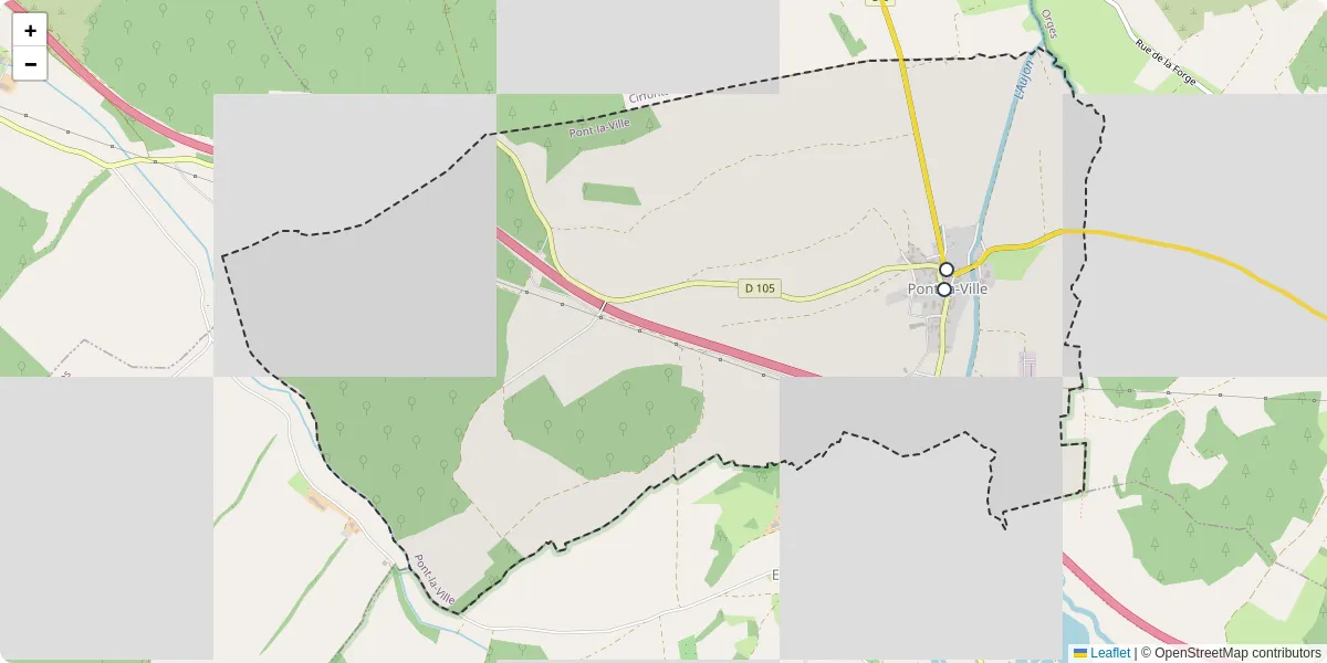 Carte du réseau de transport en commun à Pont-la-Ville - lignes de bus et arrêts