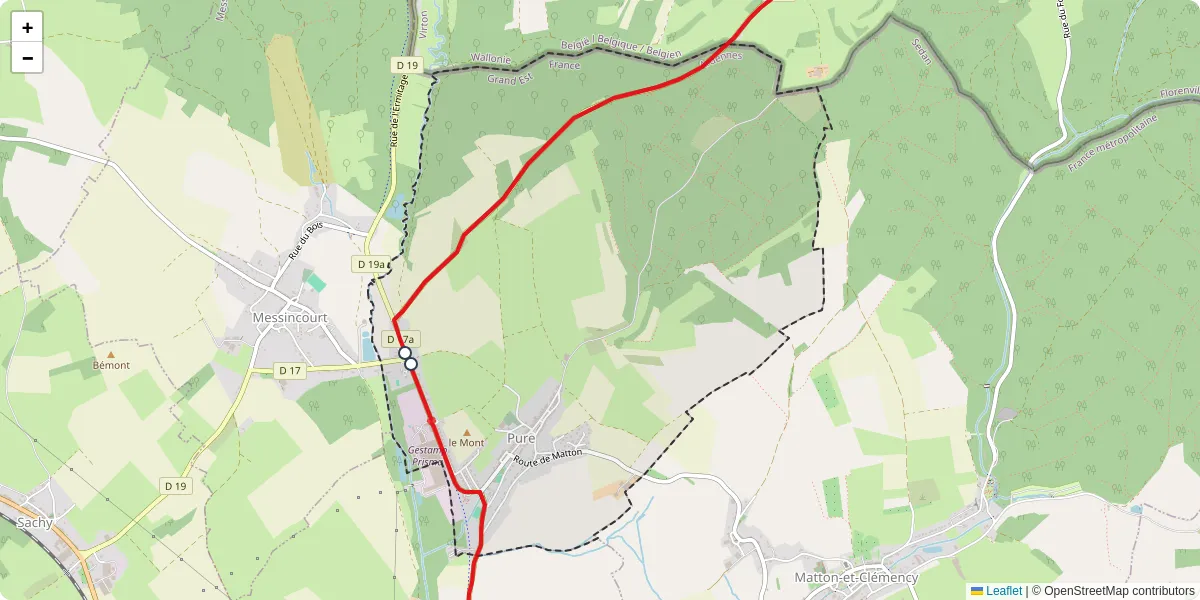 Carte du réseau de transport en commun à Pure - lignes de bus et arrêts