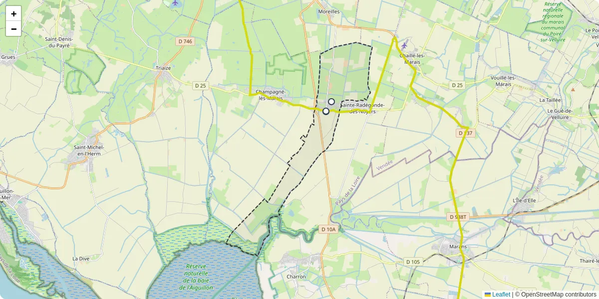 Carte du réseau de transport en commun à Puyravault - lignes de bus et arrêts