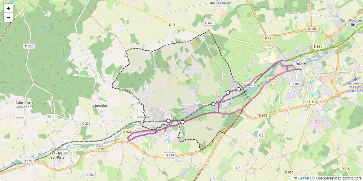 Carte du réseau de transport en commun à Rai - lignes de bus et arrêts