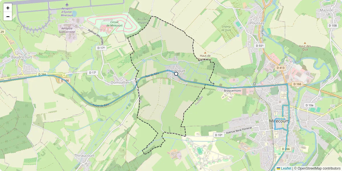 Carte du réseau de transport en commun à Ramecourt - lignes de bus et arrêts