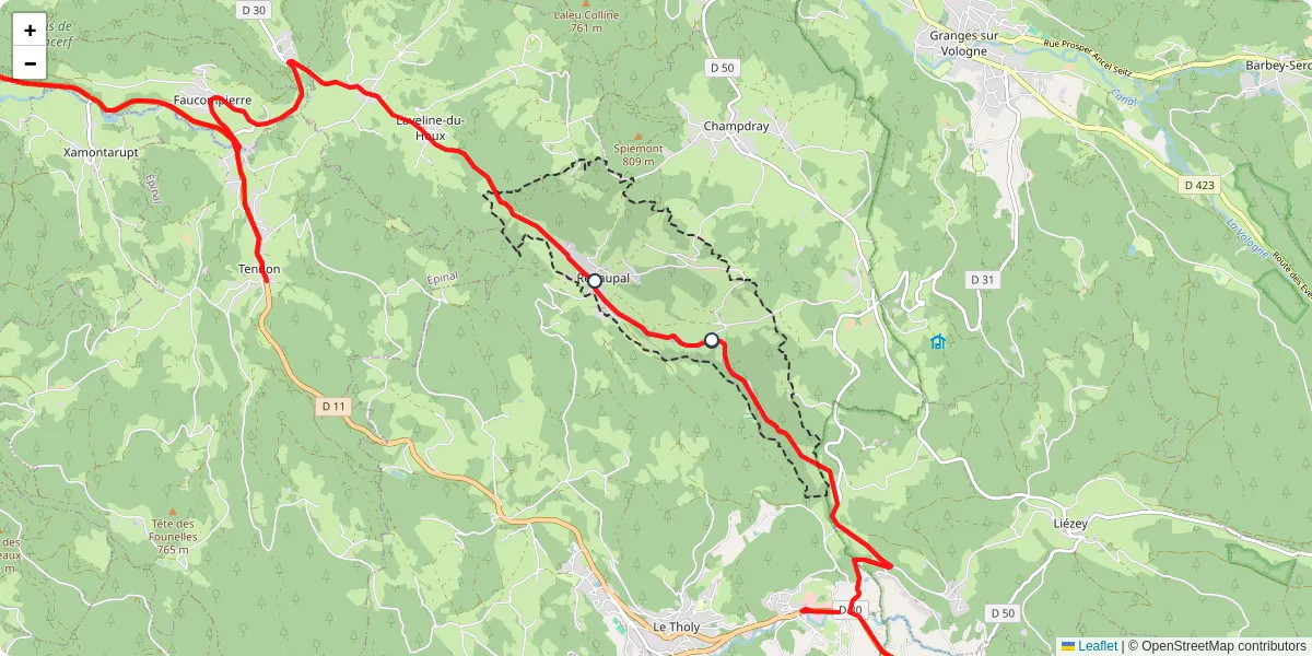 Carte du réseau de transport en commun à Rehaupal - lignes de bus et arrêts