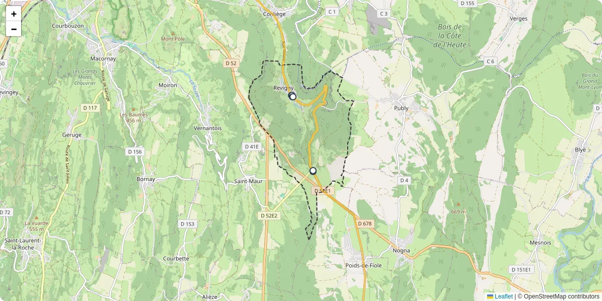 Carte du réseau de transport en commun à Revigny - lignes de bus et arrêts