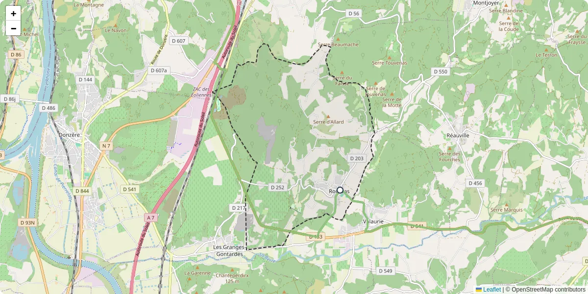 Carte du réseau de transport en commun à Roussas - lignes de bus et arrêts