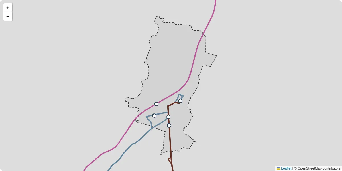 Carte du réseau de transport en commun à Ruffec - lignes de bus et arrêts